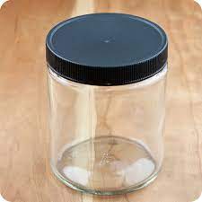 8 oz glass water jar with plastic lid