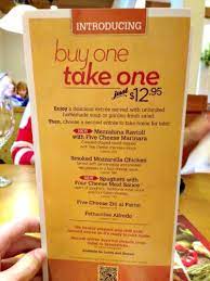 olive garden one take one menu items