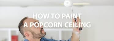how to paint a popcorn ceiling and how
