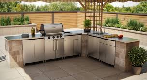 stainless steel outdoor kitchen