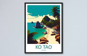Ko Tao Travel Print Wall Art Ko Tao