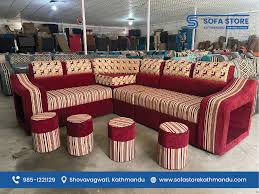 red dhaka patterned sofa set sofa