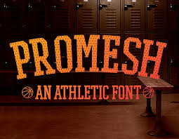 Promesh A Free Athletic Font On Behance