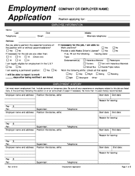 24 Printable Generic Application For Employment Forms And