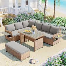 Wicker Outdoor Sectional Set