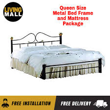 Living Mall Metal Bed Frame With Foam