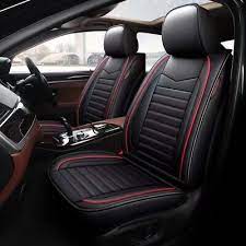 Red Pu Leather Car Seat Covers For