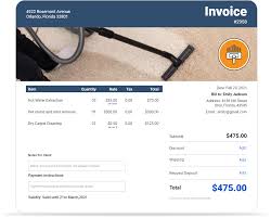 free carpet cleaning invoice template