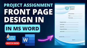 ignou ignment front page design in
