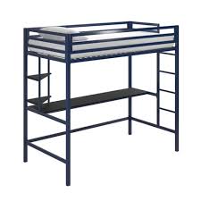In addition, the included desk further maximizes the bed's use. Twin Maxwell Metal Loft Bed With Desk Shelves Blue Black Novogratz Target