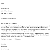 sle farewell letter to clients after