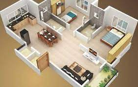 Two Bedroom Bungalow House Design