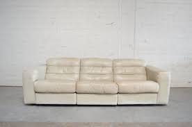 Vintage Ds105 Ecru White Leather Sofa