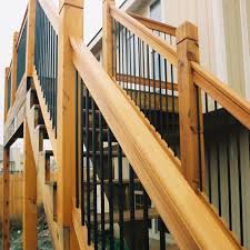 Install railing brackets by driving screws as perpendicular to the post as possible. Vista Deck Railing Kit Rail Hanger Brackets In Out Home Products