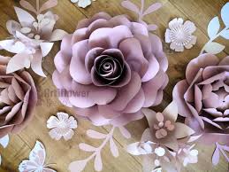 Dusky Pink Rose Gold 3d Paper Flower