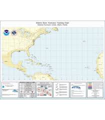 Hurricane Tracking Chart Western Atlantic By Noaa Oceangrafix