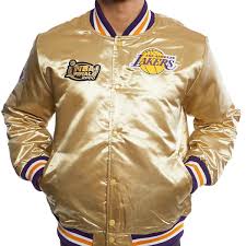 Roster with information of all the players in the los angeles lakers 2000 nba championship team. Mitchell Ness Los Angeles Lakers Jacket Beige Championship Satin Jacket Bludshop Com