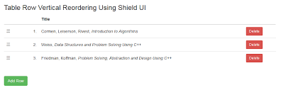 html table rows using shield ui