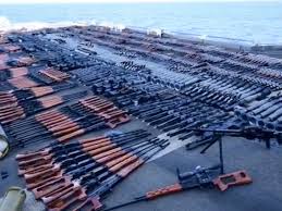 Video: Arms Haul Seized by Navy Covers Cruiser Deck With Guns, RPGs