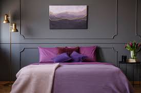 purple color combination bedroom