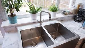 clean and buff a stainless steel sink