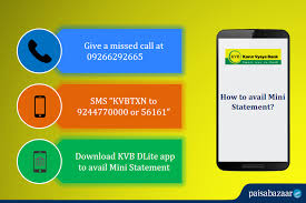 This is a very good opportunity to work with the karur vysya bank limited, karur. Kvb Mini Statement Compare Apply Loans Credit Cards In India Paisabazaar Com