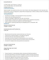 Sample Daycare Resume 8 Examples In Word Pdf