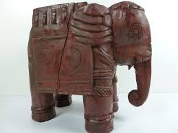 Wooden Elephant As A Side Table Wood