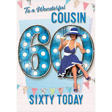 ta cousin female 60th birthday card