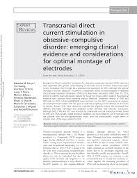 Pdf Transcranial Direct Current Stimulation In Obsessive