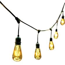Ove 48 Ft 24 Oversized Edison Light Bulbs Black Gold All Weather Led String Light