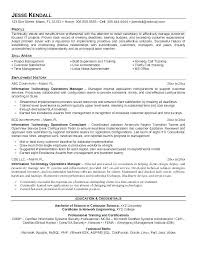 Sales Manager Resume Description It Examples Operations Sample Of