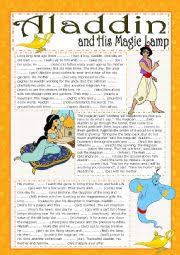aladdin and his magic carpet esl