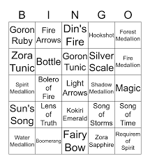 Ocarina of time bingo