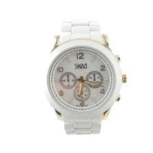 Swag | Swag Watch in White and Gold with A Mother of Pearl Face