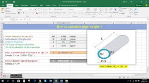 how to calculate pipe weight you