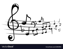Musical Notes Staff Background With Lines Vector Image