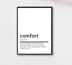 Comfort Definition Printable Wall Art