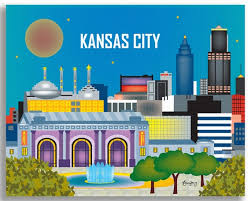 Kansas City Skyline Art Print Kansas