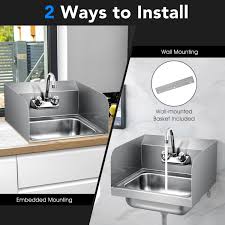 Stainless Steel Sink Wall Mount Hand