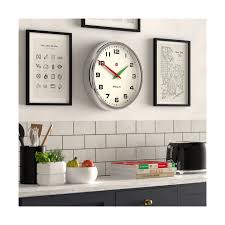 Wall Clock Alpha Dial Chrome