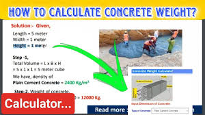 concrete weight calculator