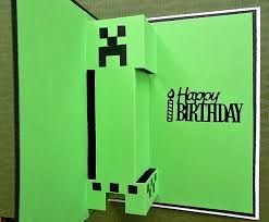 The must see minecraft birthday party food ideas list with free printable food cards. That Might Look Good On A Card Minecraft Creeper Birthday Card