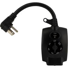 How to use an outdoor timer for christmas lights outdoor timer outlet with photocell sensor design: Defiant 15 Amp 24 Hour Outdoor Plug In Mechanical Dusk To Dawn Countdown Timer With Grounded Outlet Black 49824 The Home Depot