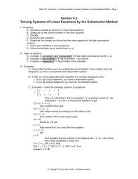 Section 4 2 Solving Systems Of Linear