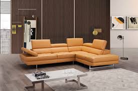 modern leather l shape sectional