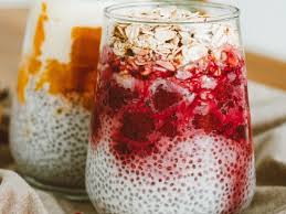 tasty healthy snack with chia