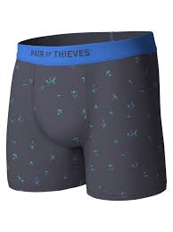 Pair Of Thieves Mens Printed Underwear Boxers Blue L No