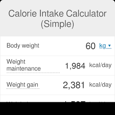 calorie intake calculator simple