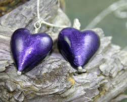 Bella Purple Heart Pendant Firefrost